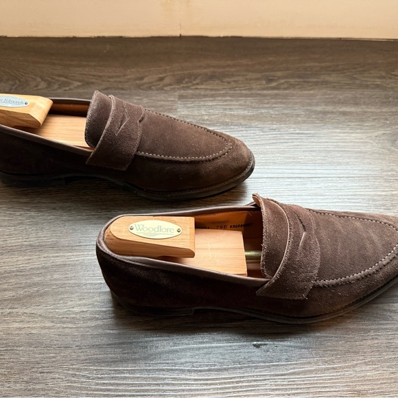 Crockett & Jones Brown Suede Loafers main image 5